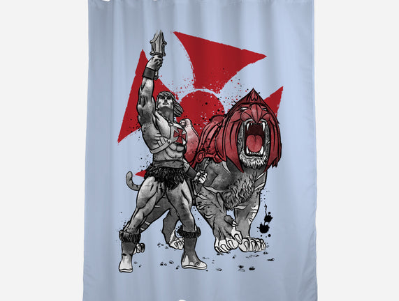 Prince Adam And Battle Cat Sumi-e