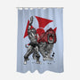 Prince Adam And Battle Cat Sumi-e-None-Polyester-Shower Curtain-DrMonekers