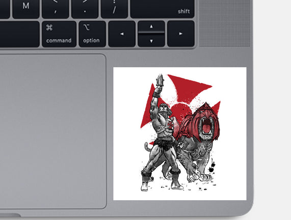 Prince Adam And Battle Cat Sumi-e