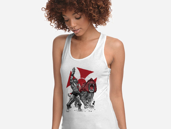 Prince Adam And Battle Cat Sumi-e