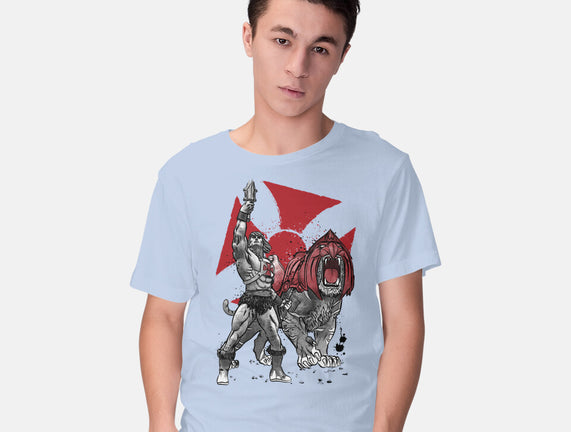 Prince Adam And Battle Cat Sumi-e