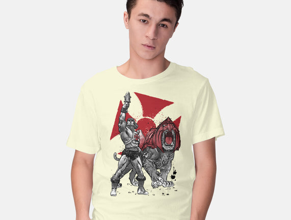 Prince Adam And Battle Cat Sumi-e