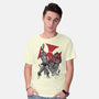 Prince Adam And Battle Cat Sumi-e-Mens-Basic-Tee-DrMonekers