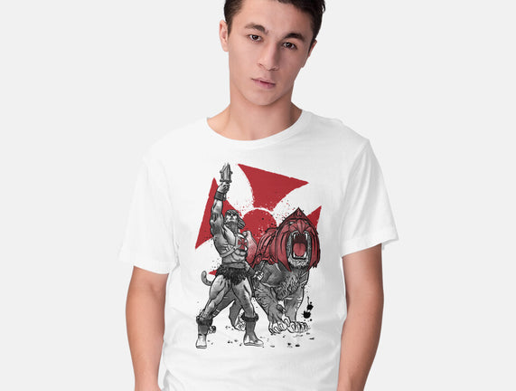 Prince Adam And Battle Cat Sumi-e