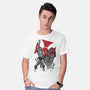 Prince Adam And Battle Cat Sumi-e-Mens-Basic-Tee-DrMonekers