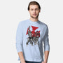 Prince Adam And Battle Cat Sumi-e-Mens-Long Sleeved-Tee-DrMonekers