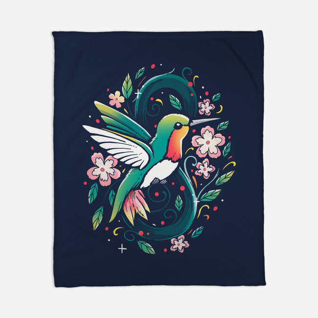 Humming Birdy-None-Fleece-Blanket-Vallina84