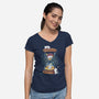 Clepsycats-Womens-V-Neck-Tee-Vallina84
