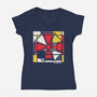 Zombian-Womens-V-Neck-Tee-rocketman_art
