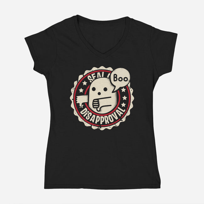 The Seal Of Disapproval-Womens-V-Neck-Tee-turborat14