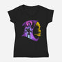 Old Skull Lord-Womens-V-Neck-Tee-sachpica