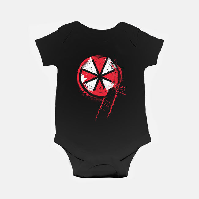 RE9 Umbrella-Baby-Basic-Onesie-rocketman_art