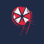 RE9 Umbrella-Womens-Fitted-Tee-rocketman_art