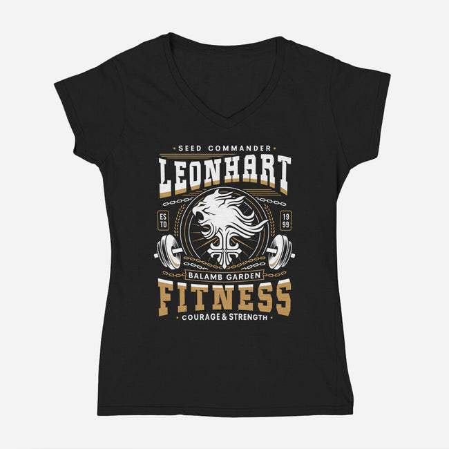 Squall Seed Fitness Emblem-Womens-V-Neck-Tee-LAGELANTEE