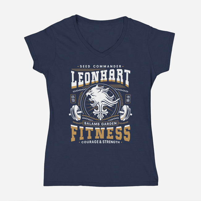 Squall Seed Fitness Emblem-Womens-V-Neck-Tee-LAGELANTEE