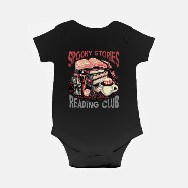 Spooky Stories Reading Club-Baby-Basic-Onesie-glitchygorilla