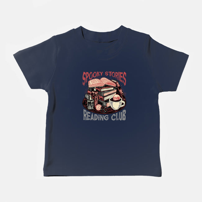 Spooky Stories Reading Club-Baby-Basic-Tee-glitchygorilla