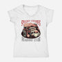 Spooky Stories Reading Club-Womens-V-Neck-Tee-glitchygorilla