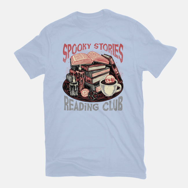 Spooky Stories Reading Club-Womens-Fitted-Tee-glitchygorilla