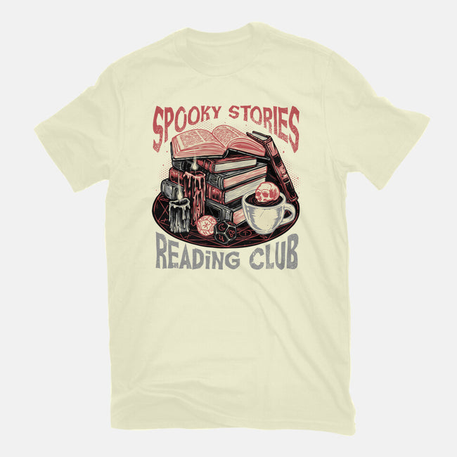 Spooky Stories Reading Club-Mens-Basic-Tee-glitchygorilla