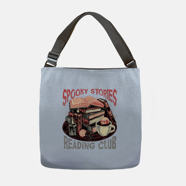 Spooky Stories Reading Club-None-Adjustable Tote-Bag-glitchygorilla