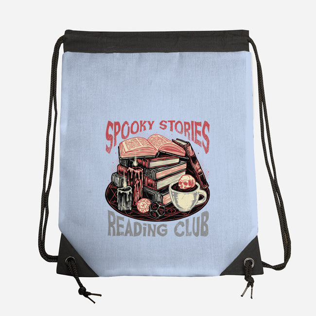 Spooky Stories Reading Club-None-Drawstring-Bag-glitchygorilla