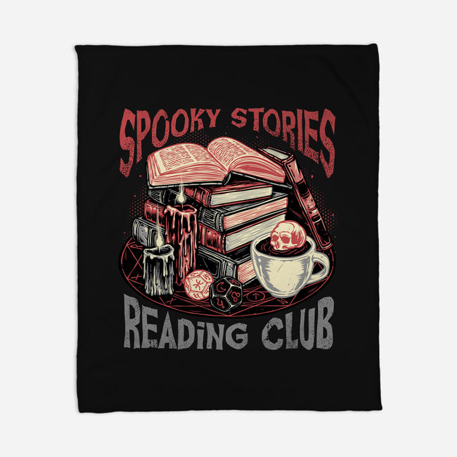 Spooky Stories Reading Club-None-Fleece-Blanket-glitchygorilla