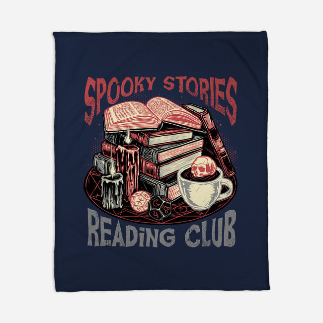 Spooky Stories Reading Club-None-Fleece-Blanket-glitchygorilla