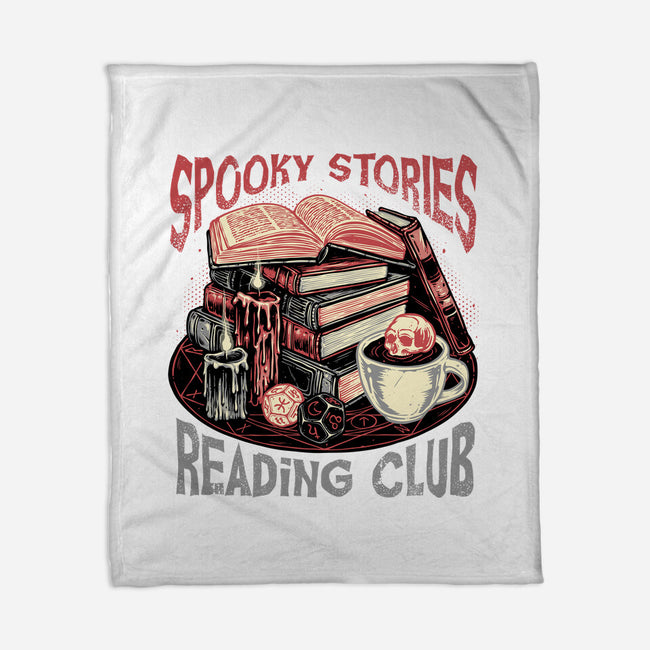 Spooky Stories Reading Club-None-Fleece-Blanket-glitchygorilla