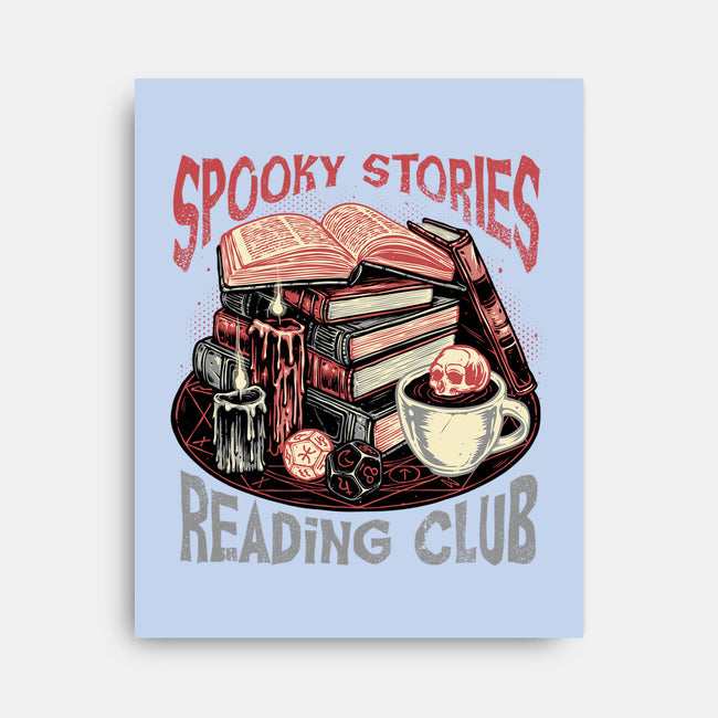Spooky Stories Reading Club-None-Stretched-Canvas-glitchygorilla