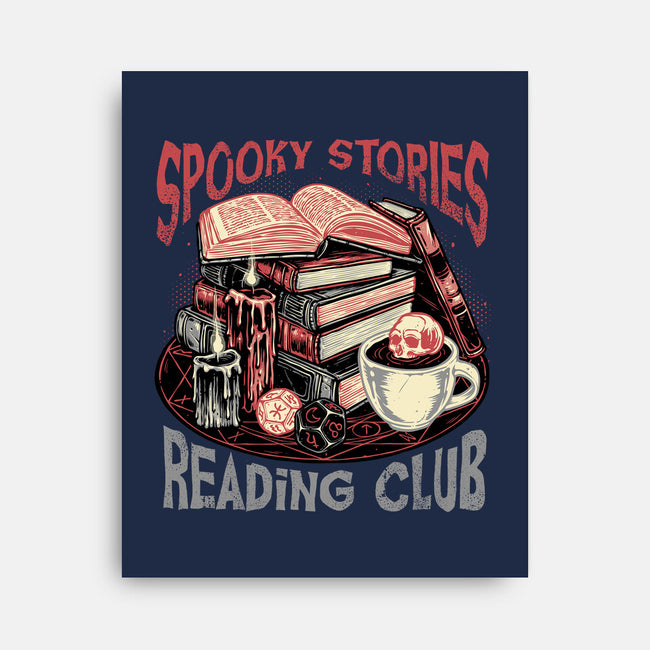 Spooky Stories Reading Club-None-Stretched-Canvas-glitchygorilla