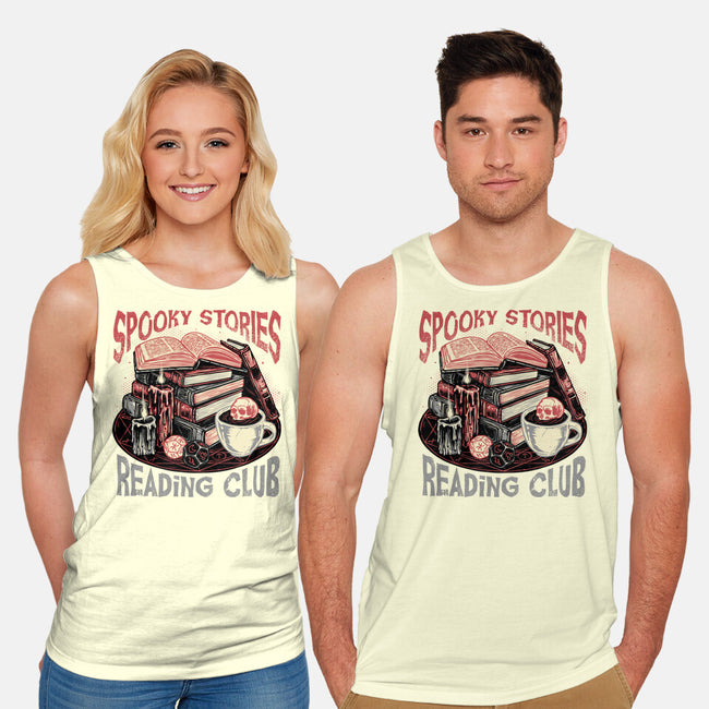 Spooky Stories Reading Club-Unisex-Basic-Tank-glitchygorilla