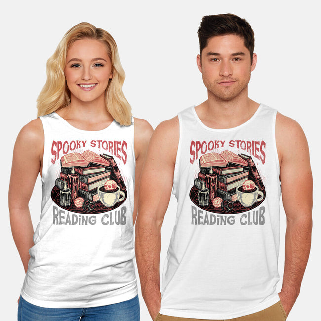 Spooky Stories Reading Club-Unisex-Basic-Tank-glitchygorilla