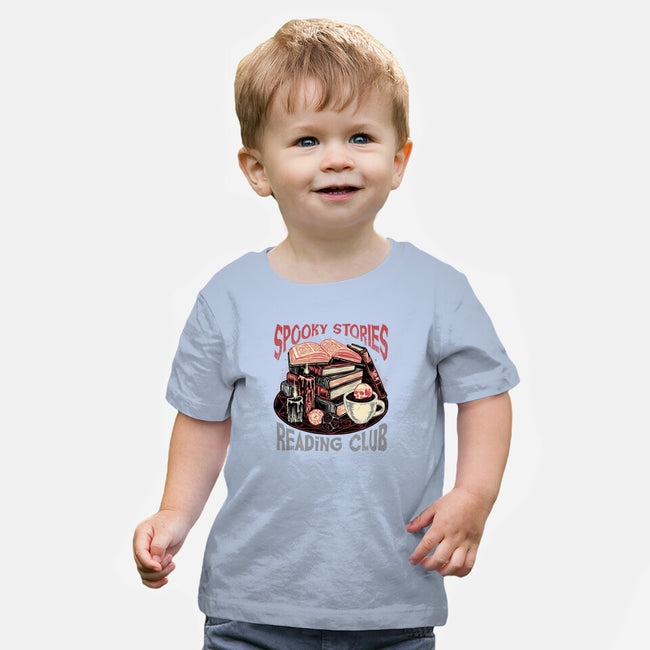 Spooky Stories Reading Club-Baby-Basic-Tee-glitchygorilla
