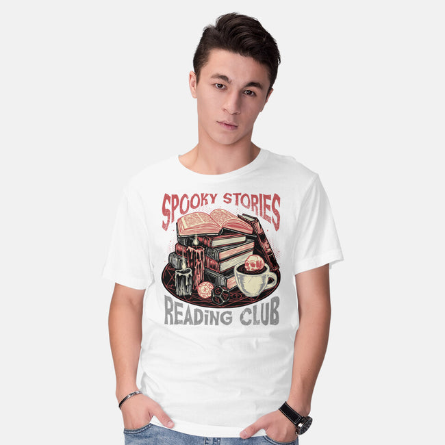 Spooky Stories Reading Club-Mens-Basic-Tee-glitchygorilla