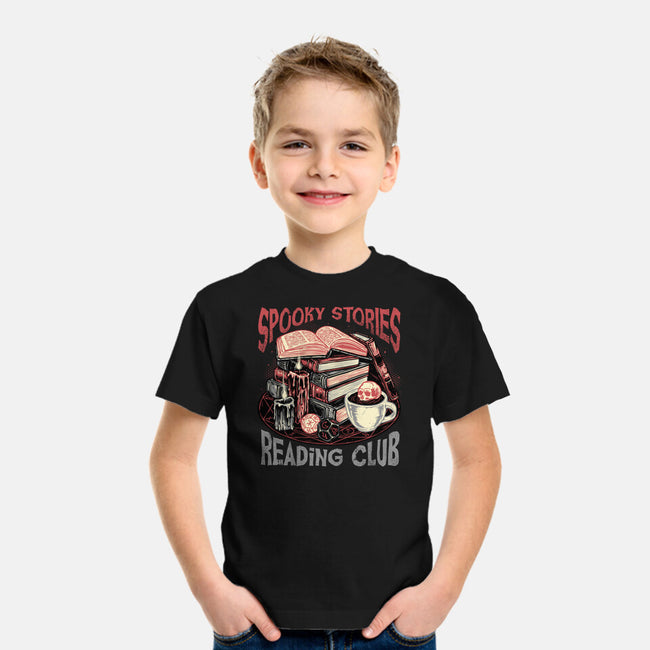 Spooky Stories Reading Club-Youth-Basic-Tee-glitchygorilla