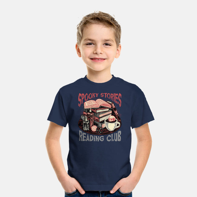 Spooky Stories Reading Club-Youth-Basic-Tee-glitchygorilla
