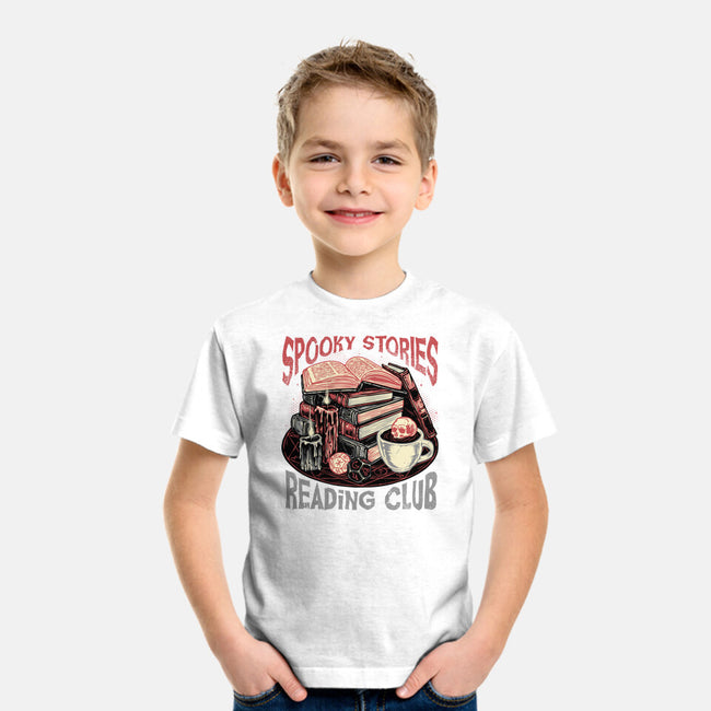 Spooky Stories Reading Club-Youth-Basic-Tee-glitchygorilla