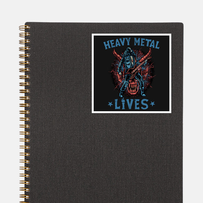 Heavy Metal Lives-None-Glossy-Sticker-glitchygorilla