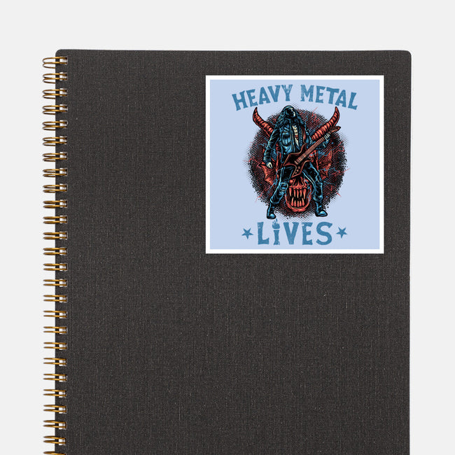 Heavy Metal Lives-None-Glossy-Sticker-glitchygorilla
