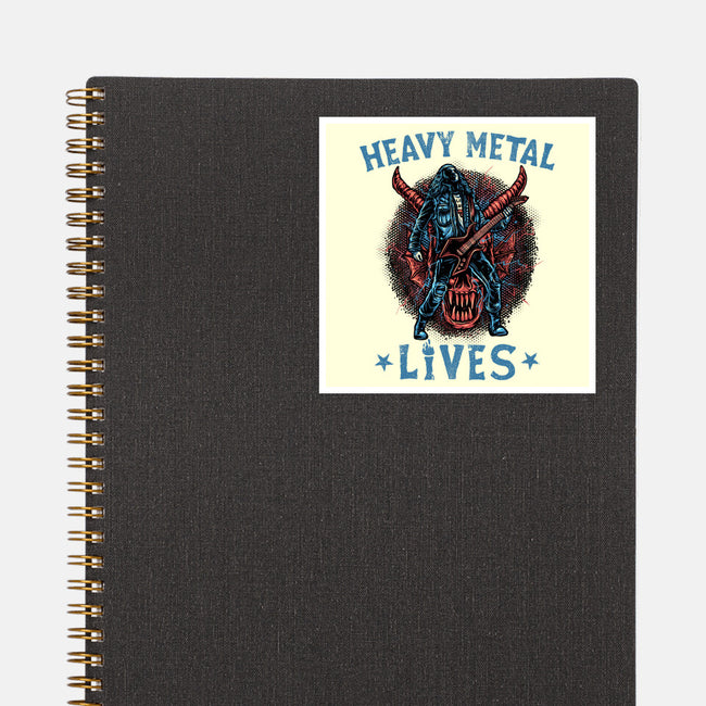 Heavy Metal Lives-None-Glossy-Sticker-glitchygorilla