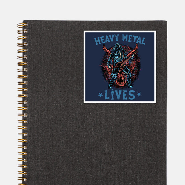 Heavy Metal Lives-None-Glossy-Sticker-glitchygorilla
