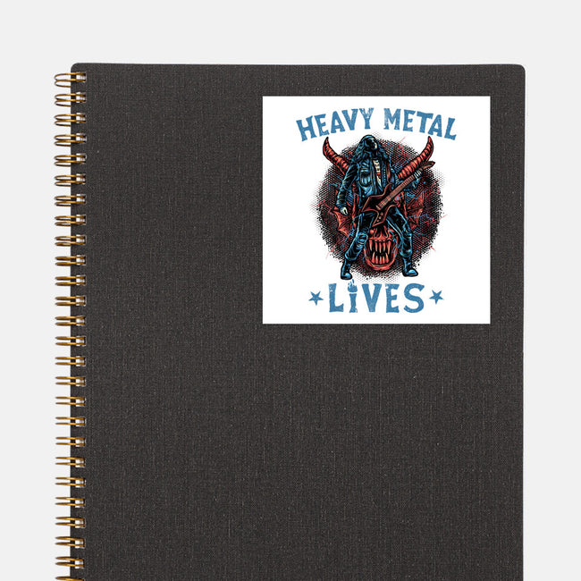 Heavy Metal Lives-None-Glossy-Sticker-glitchygorilla