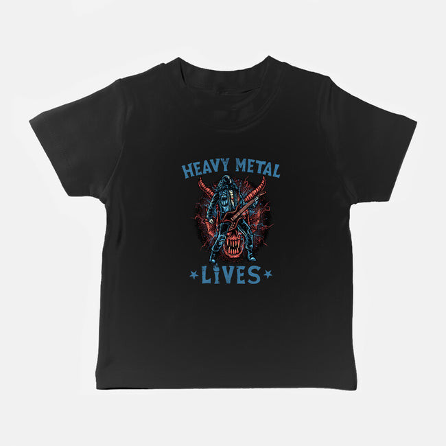 Heavy Metal Lives-Baby-Basic-Tee-glitchygorilla