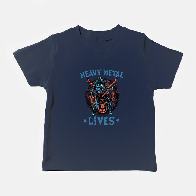 Heavy Metal Lives-Baby-Basic-Tee-glitchygorilla