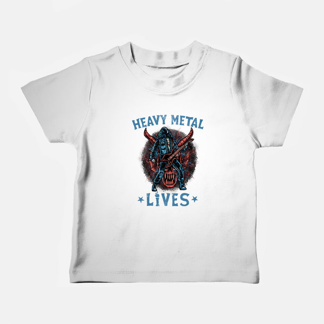 Heavy Metal Lives-Baby-Basic-Tee-glitchygorilla