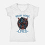 Heavy Metal Lives-Womens-V-Neck-Tee-glitchygorilla