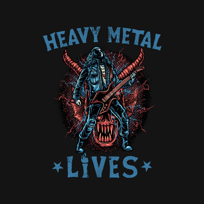 Heavy Metal Lives-Unisex-Kitchen-Apron-glitchygorilla