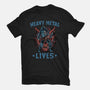 Heavy Metal Lives-Womens-Fitted-Tee-glitchygorilla
