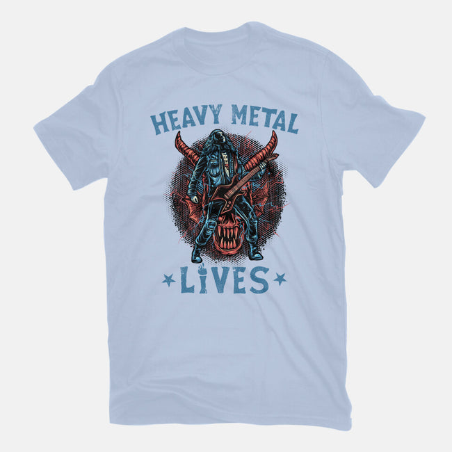 Heavy Metal Lives-Womens-Fitted-Tee-glitchygorilla